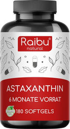 RAIBU Astaxanthin hochdosiert vegan Kapseln 180 Stück ohne Zusatzstoffe – Bild 1 von 2