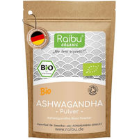 Produktbild von RAIBU Bio Ashwagandha Wurzelpulver vegan und ohne Zusatzstoffe 500g
