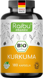 RAIBU Bio Kurkuma Kapseln hochdosiert 180 Stück – Bild 1 von 2
