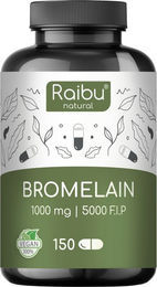 RAIBU Bromelain Kapseln vegan, glutenfrei und laktosefrei, 150 Stück – Bild 1 von 1