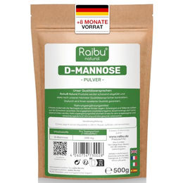 RAIBU D-Mannose Pulver 500g vegan ohne Zusatzstoffe – Bild 1 von 5