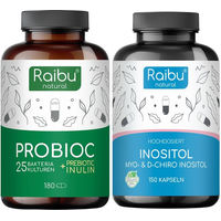Produktbild von RAIBU Hormonbalance und Darmgesundheit Duo Inositol und Probiotische Kulturen Kapseln vegan für Frauen