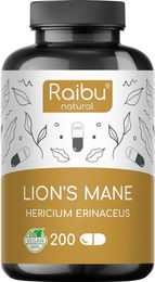 RAIBU Lions Mane Hericium Erinaceus Kapseln Hochdosiert Vegan Glutenfrei Laktosefrei 200 Stück – Bild 1 von 1