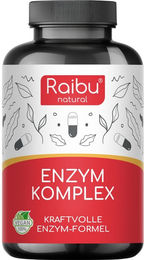 RAIBU Multi-Enzym-Komplex mit Bromelain, Papain, Protease, Amylase, Lipase und Laktase Kapseln vegan glutenfrei laktosefrei ohne Zusatzstoffe – Bild 1 von 1