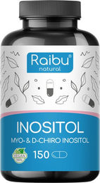 RAIBU Myo Inositol & D-Chiro Inositol Kapseln vegan, glutenfrei und laktosefrei, 150 Stück – Bild 1 von 1