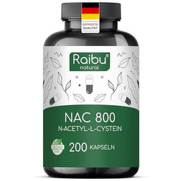Raibu NAC Acetyl L-Cystein 800 mg Kapseln vegan glutenfrei laktosefrei 200 Stück – Bild 1 von 6