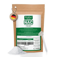 Produktbild von Raibu NAC Pulver N-Acetyl-L-Cystein vegan glutenfrei laktosefrei ohne Zusatzstoffe 160g