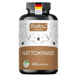 Raibu Nattokinase Kapseln hochdosiert vegan laktosefrei und ohne Zusatzstoffe – Bild 1 von 5
