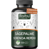 Produktbild von RAIBU Saw Palmetto Sägepalme 20:1 Extrakt Kapseln vegan ohne Zusatzstoffe 120 Stück