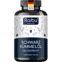Produktbild von RAIBU Schwarzkümmelöl Kapseln 180 Stück