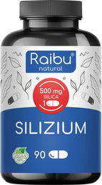 RAIBU Silizium Kapseln Hochdosiert mit 667 mg organischem Silica aus Bambusextrakt Vegan Glutenfrei Laktosefrei – Bild 1 von 1