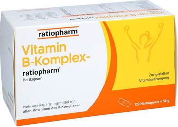 ratiopharm Vitamin B-Komplex Kapseln 120 Stück glutenfrei laktosefrei zuckerfrei – Bild 1 von 1