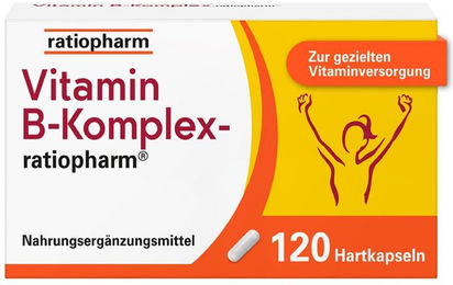 ratiopharm Vitamin B-Komplex Kapseln 120 Stück laktosefrei glutenfrei zuckerfrei ohne Gelatine – Bild 1 von 1