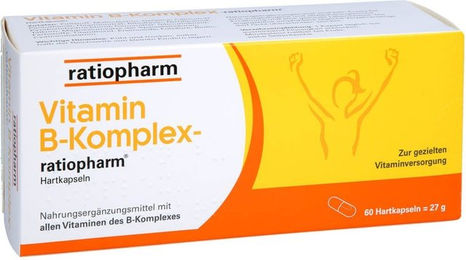 ratiopharm Vitamin B-Komplex Kapseln 60 Stück glutenfrei laktosefrei zuckerfrei – Bild 1 von 2