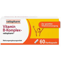 Produktbild von ratiopharm Vitamin B Komplex Kapseln laktosefrei glutenfrei zuckerfrei ohne Gelatine 60 Stück
