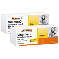 Produktbild von ratiopharm Vitamin C Ascorbinsäure 500 mg Kapseln laktosefrei und glutenfrei