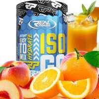 Produktbild von Real Pharm ISO GO Isotonischer Kohlenhydrat-Vitamin-Drink Pulver Peach Orange 600 g