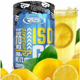 Real Pharm ISO GO Isotonischer Kohlenhydrat-Vitamin-Drink Pulver Zitrone 600 g – Bild 1 von 2