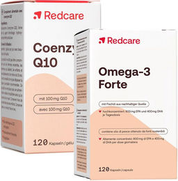 Redcare Coenzym Q10 und Omega-3 Forte Kapseln vegan glutenfrei laktosefrei ohne Zusatzstoffe – Bild 1 von 1