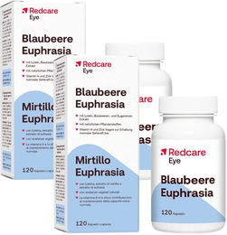 Redcare Eye Kapseln mit Blaubeere, Euphrasia, Lutein und Vitamin A, 120 Kapseln – Bild 1 von 1