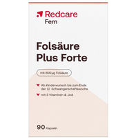 Produktbild von Redcare Fem Folsäure Plus Forte Kapseln für Frauen, Schwangere und Stillende