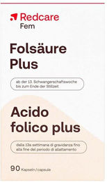 Redcare Fem Folsäure Plus Kapseln Vegan und Glutenfrei für Frauen, Schwangere und Stillende – Bild 1 von 1
