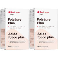Produktbild von Redcare Folsäure Plus Kapseln Vegan und Glutenfrei für Schwangere und Stillende 180 Stück