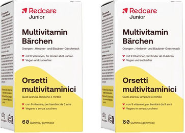 Redcare Junior Multivitamin-Bärchen Gummis vegan und zuckerfrei für Kinder und Erwachsene 120 Stück – Bild 1 von 1