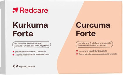 Redcare Kurkuma Forte Mizellar Kapseln vegetarisch ohne Zusatzstoffe 60 Stück – Bild 1 von 1