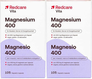 Redcare Magnesium 400 Oxid Kapseln vegan laktosefrei und ohne Gelatine – Bild 1 von 1