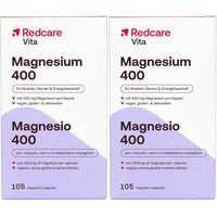 Produktbild von Redcare Magnesium 400 Oxid Kapseln vegan laktosefrei und ohne Gelatine