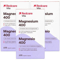 Produktbild von Redcare Magnesium 400 Oxid Kapseln vegan laktosefrei und ohne Gelatine