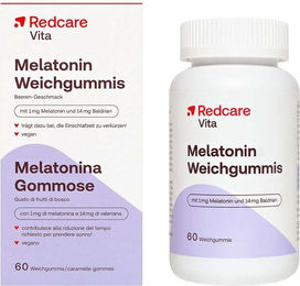 Redcare Melatonin Weichgummis vegan glutenfrei laktosefrei ohne Zusatzstoffe 60 Stück – Bild 1 von 1