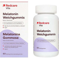 Produktbild von Redcare Melatonin Weichgummis vegan glutenfrei laktosefrei ohne Zusatzstoffe 60 Stück