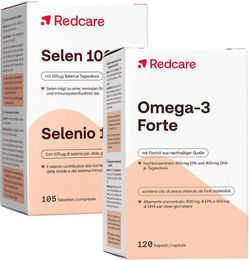 Redcare Omega-3 Forte und Redcare Selen Kombinationspaket mit Kapseln vegan und vegetarisch – Bild 1 von 1