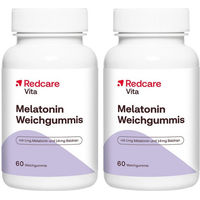 Produktbild von Redcare Pharmacy Melatonin Weichgummis vegan glutenfrei laktosefrei ohne Zusatzstoffe 60 Stück