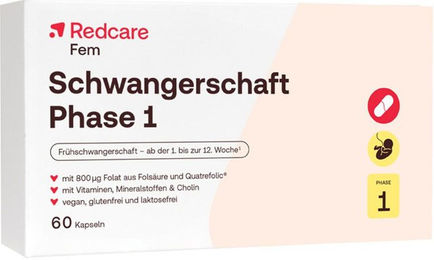 Redcare Schwangerschaft Phase 1 Kapseln für Schwangere und Stillende 60 Stück – Bild 1 von 1