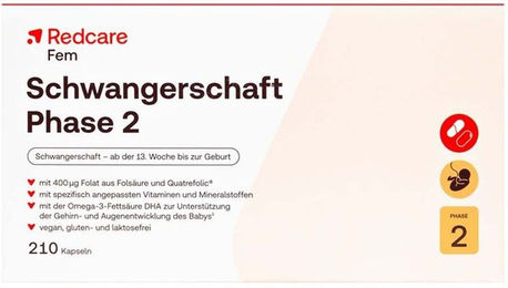 Redcare Schwangerschaft Phase 2 Vegan Kapseln für Schwangere und Stillende 210 Stück – Bild 1 von 1