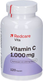 Redcare Vita Vitamin C Ascorbinsäure hochdosiert 1000 mg Kapseln 120 Stück ohne Zusatzstoffe – Bild 1 von 1