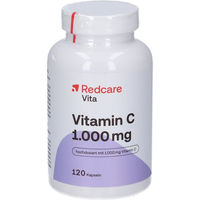 Produktbild von Redcare Vita Vitamin C Ascorbinsäure hochdosiert 1000 mg Kapseln 120 Stück ohne Zusatzstoffe