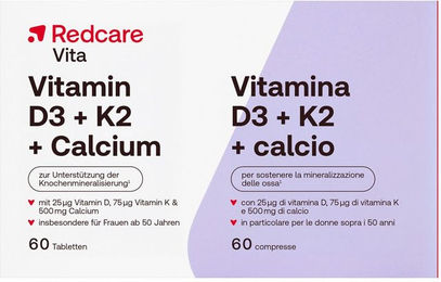 Redcare Vita Vitamin D3 K2 Calcium Tabletten 60 Stück – Bild 1 von 1