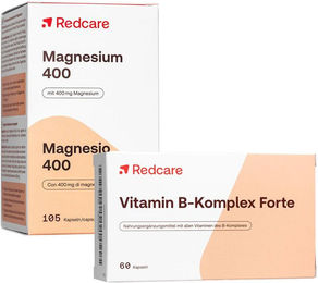 Redcare Vitamin B-Komplex Forte und Magnesium 400 Kapseln vegan laktosefrei ohne Gelatine – Bild 1 von 1