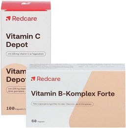 Redcare Vitamin C Depot mit Ascorbinsäure und Redcare Vitamin B-Komplex Forte Kapseln 160 Stück – Bild 1 von 1