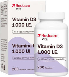 Redcare Vitamin D3 1000 I.E. Tabletten 200 Stück – Bild 1 von 1