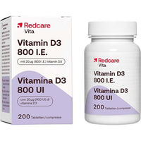 Produktbild von Redcare Vitamin D3 800 I.E. Tabletten laktosefrei glutenfrei vegetarisch 200 Stück
