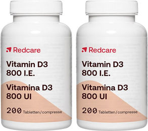 Redcare Vitamin D3 800 I.E. Tabletten laktosefrei glutenfrei vegetarisch – Bild 1 von 1