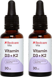 Redcare Vitamin D3 + K2 Tropfen vegetarisch ohne Zusatzstoffe – Bild 1 von 2