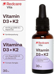 Redcare Vitamin D3 + K2 Tropfen vegetarisch ohne Zusatzstoffe – Bild 1 von 2