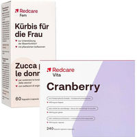Produktbild von RedCare von Shop Apotheke Fem Kürbis für die Frau und Vita Cranberry Set vegan Kapseln