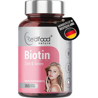 Produktbild von Redfood Biotin Zink Selen Kombi Kapseln für Frauen vegan ohne Zusatzstoffe 365 Stück